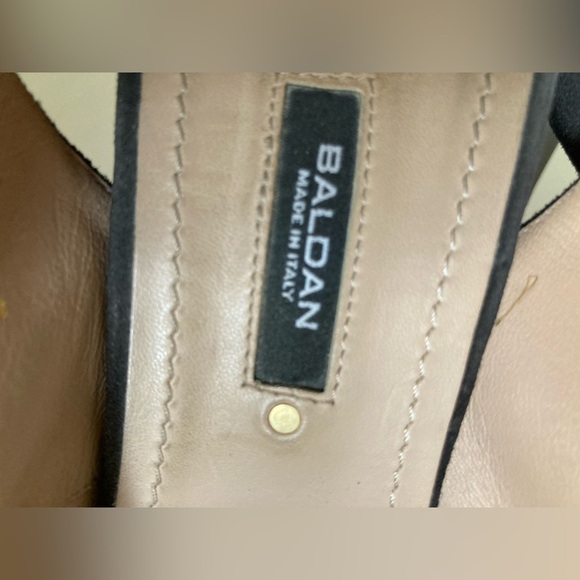 Baldan Baldan Suede Lucite Heel Sling Size 39 Italy Usa 8.5 - Picture 8 of 9